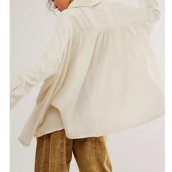 FREE PEOPLE We The Free Cardiff Top in Optic White•Size Medium•NWT - Picture 4 of 12